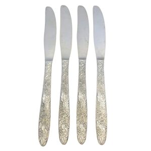 Danielle Stainless Flatware Four Butter Knives by National Japan